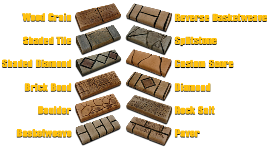 Custom Stamped Edging Samples
